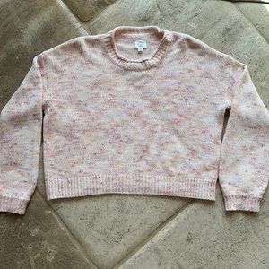 Sundown by Splendid 🔥 Crew Neck Oversized Cropped Sweater Sz XS